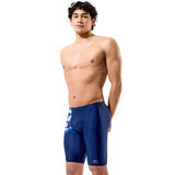 Speedo - Men's Club Training Placement Printed Jammer - Moonglow Smoke/Navy