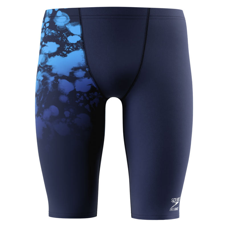 Speedo - Men's Club Training Placement Printed Jammer - Moonglow Smoke/Navy