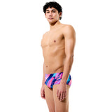 Speedo - Men's Club Training Printed Brief - Brushy Glitch/Hope