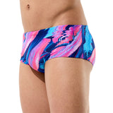 Speedo - Men's Club Training Printed Brief - Brushy Glitch/Hope