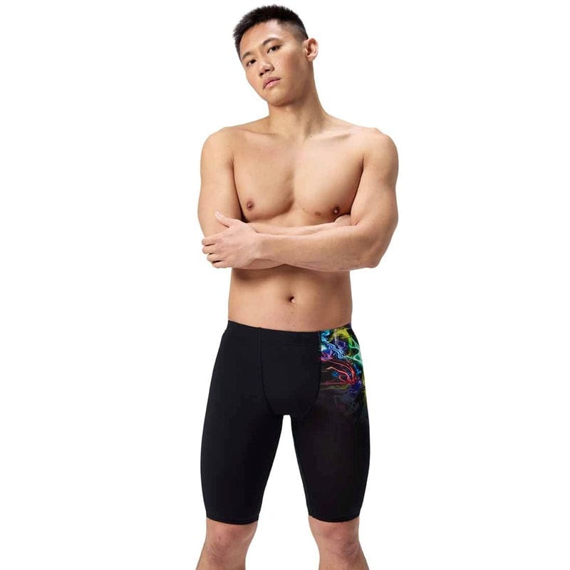 Speedo - Men's Club Training Printed Jammer - Static Volta/Black