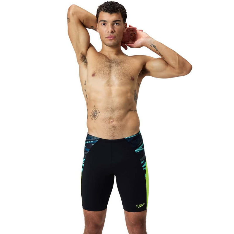 Speedo - Mens Endurance+ Max Splice V2 Jammer - Black/Hyper Yellow