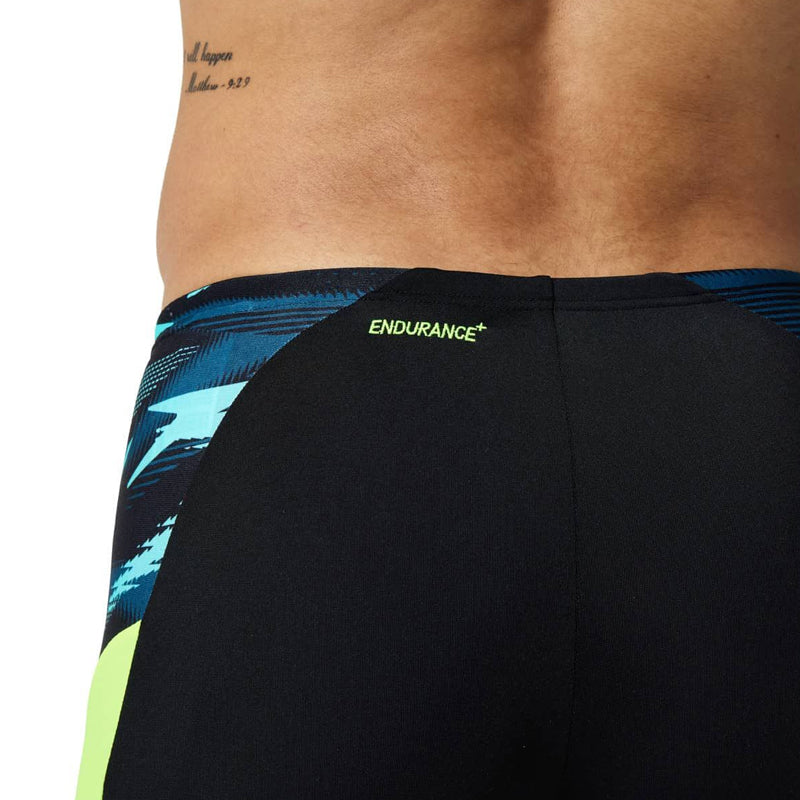 Speedo - Mens Endurance+ Max Splice V2 Jammer - Black/Hyper Yellow