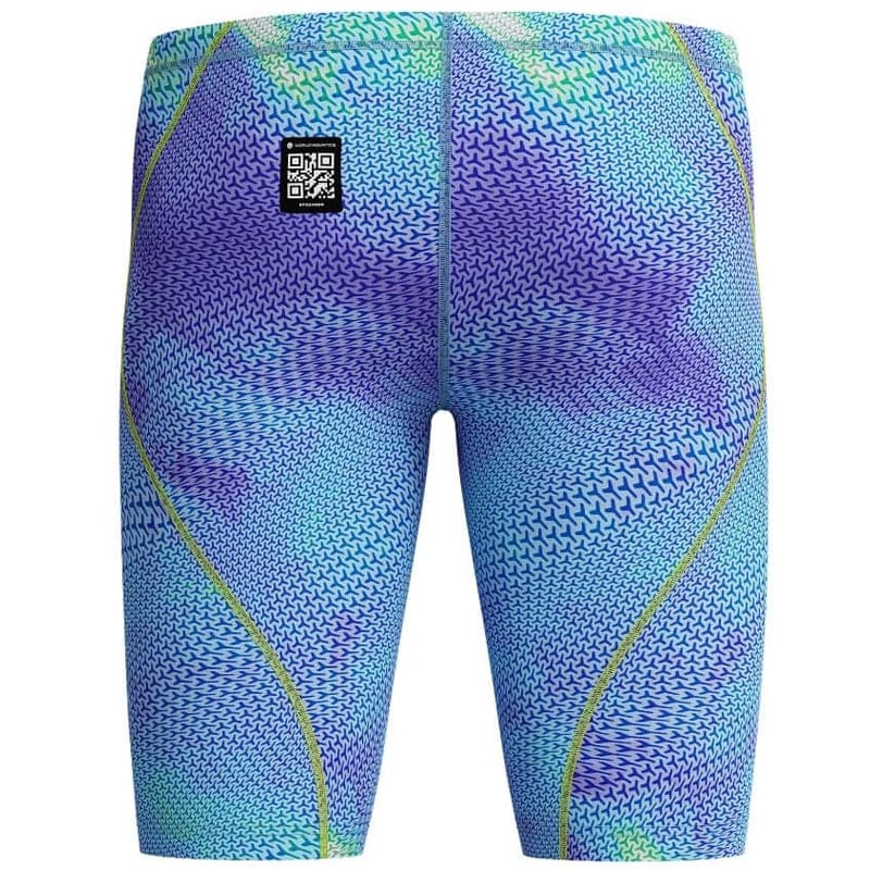 Speedo - Boy's Fastskin HyperSpark Printed Jammer - Under Current/Sugar Blue