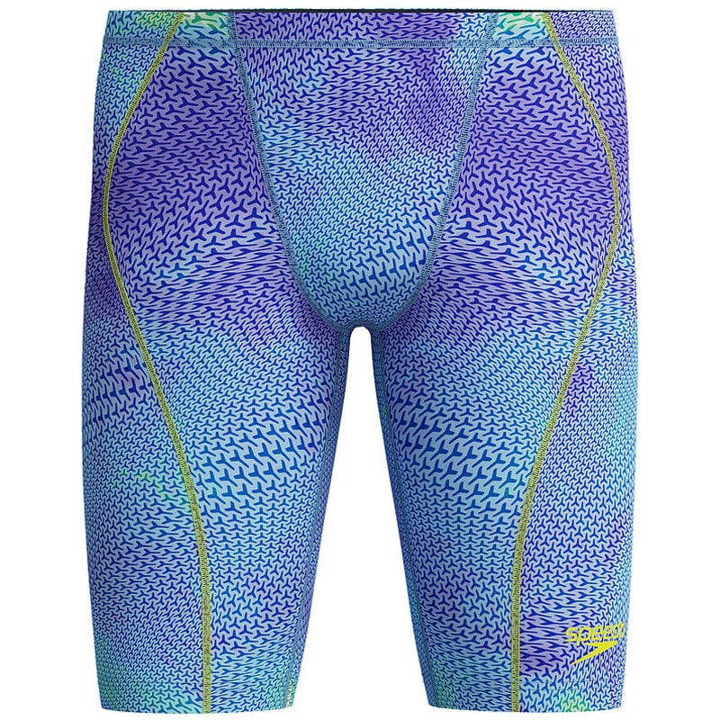 Speedo - Boy's Fastskin HyperSpark Printed Jammer - Under Current/Sugar Blue