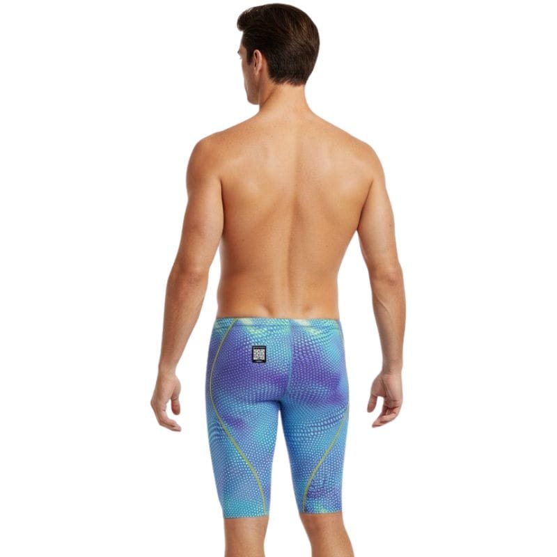 Speedo - Men's Fastskin HyperSpark Printed Jammer - Under Current/Sugar Blue