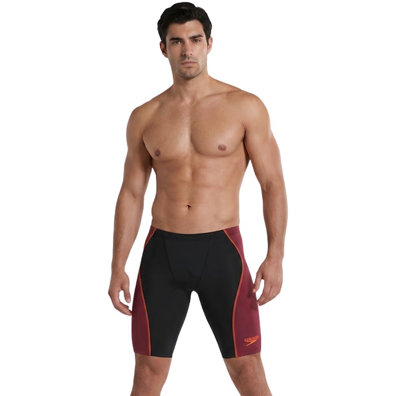 Speedo - Men's Fastskin HyperSpark Solid Jammer - Black/Regal Red ML