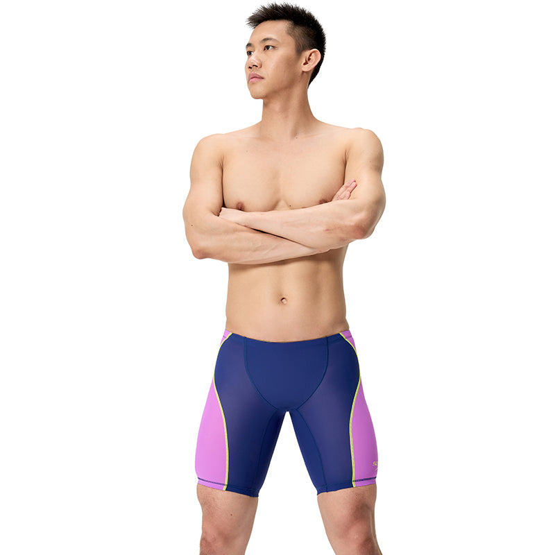 Speedo - Men's Fastskin HyperSpark Solid Jammer - Noble Navy/Neon Jelly