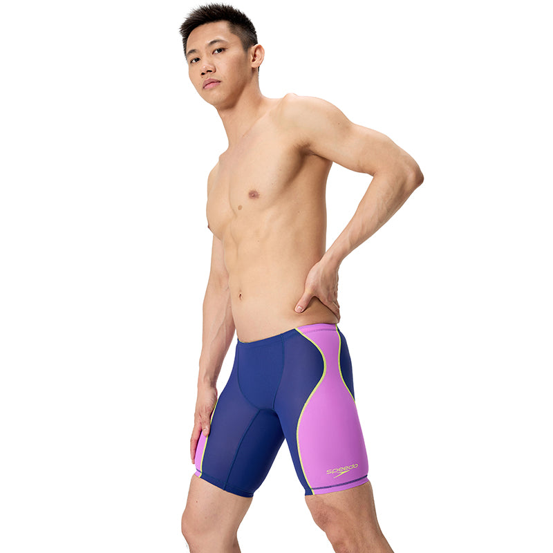Speedo - Men's Fastskin HyperSpark Solid Jammer - Noble Navy/Neon Jelly
