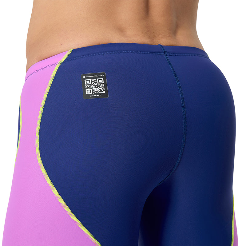 Speedo - Men's Fastskin HyperSpark Solid Jammer - Noble Navy/Neon Jelly