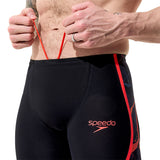 Speedo - Men's Fastskin LZR Pure Intent 2.0 High Waist Jammer - Black/Black Ember/Flare Ml