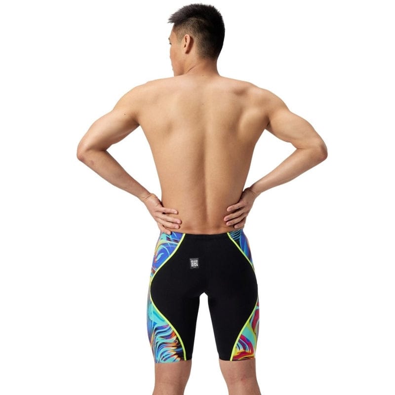 Speedo - Men's Fastskin LZR Pure Intent 2.0 High Waist Jammer - Black/Molten Blur/Hyper Yellow