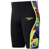 Speedo - Men's Fastskin LZR Pure Intent 2.0 High Waist Jammer - Black/Molten Blur/Hyper Yellow