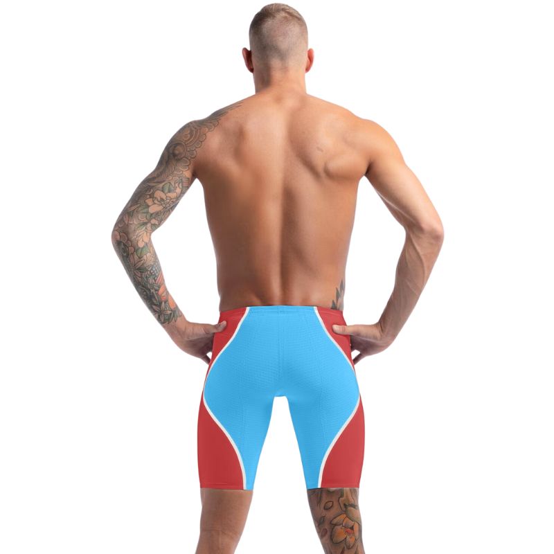 Speedo - Men's Fastskin LZR Pure Intent 2.0 High Waist Jammer - Blue/Red