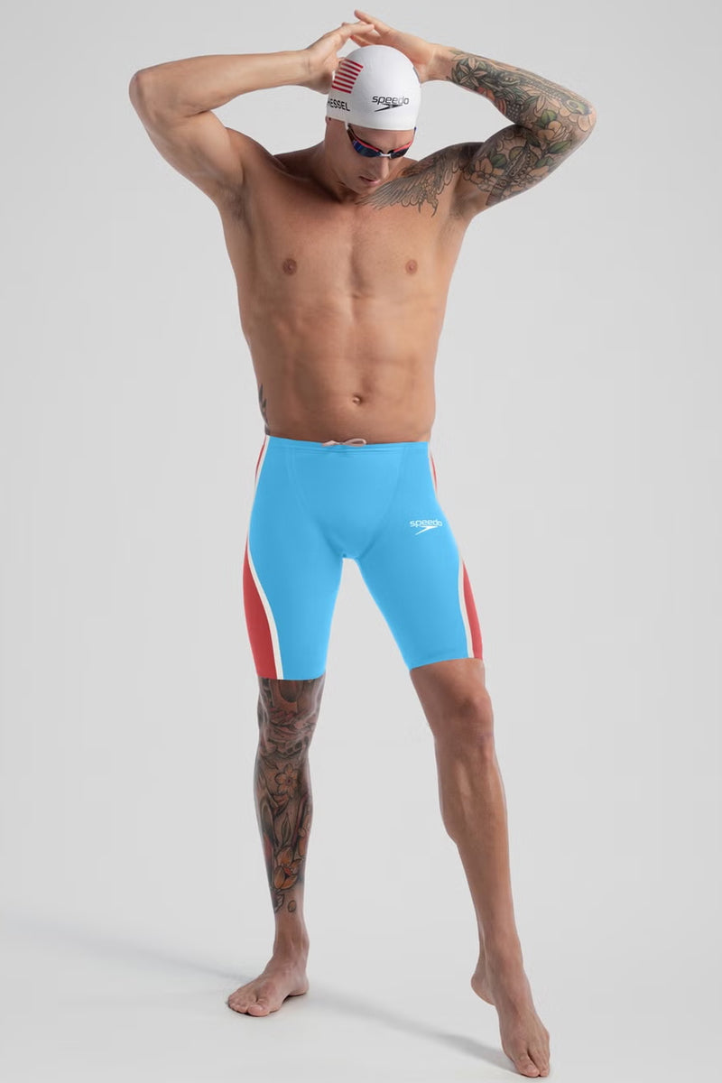 Speedo - Men's Fastskin LZR Pure Intent 2.0 High Waist Jammer - Blue/Red