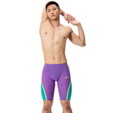 Speedo - Men's Fastskin LZR Pure Intent 2.0 High Waist Jammer - Galaxy Grape/Mayan Blue/Hyper Yellow