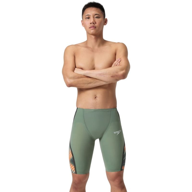 Speedo - Men's Fastskin LZR Pure Intent 2.0 High Waist Jammer - Green/Orange