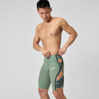 Speedo - Men's Fastskin LZR Pure Intent 2.0 High Waist Jammer - Green/Orange