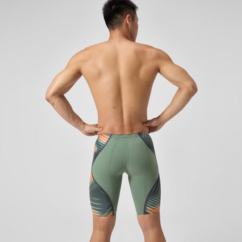 Speedo - Men's Fastskin LZR Pure Intent 2.0 High Waist Jammer - Green/Orange