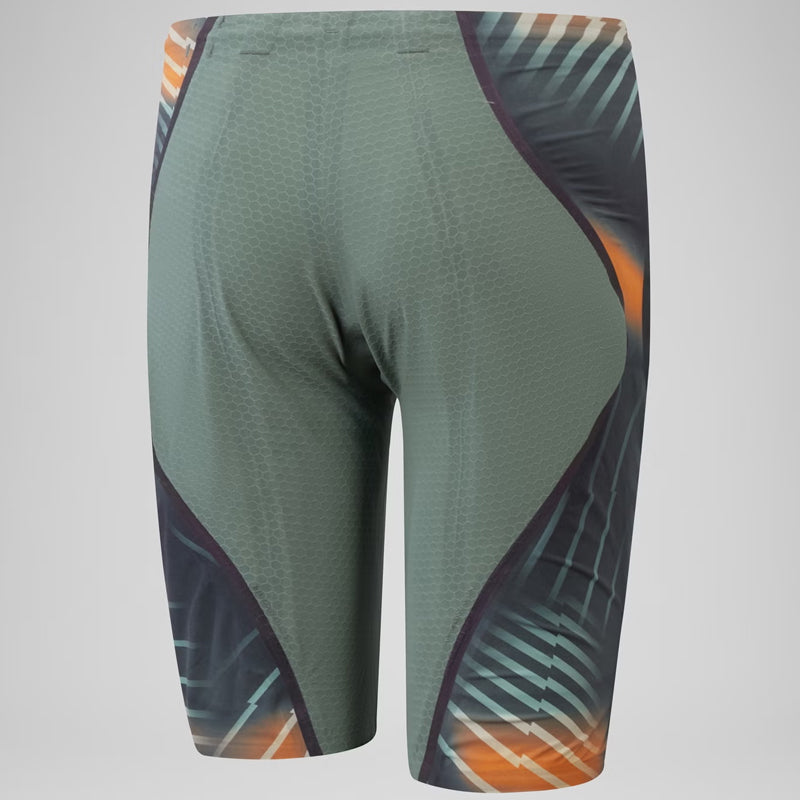 Speedo - Men's Fastskin LZR Pure Intent 2.0 High Waist Jammer - Green/Orange