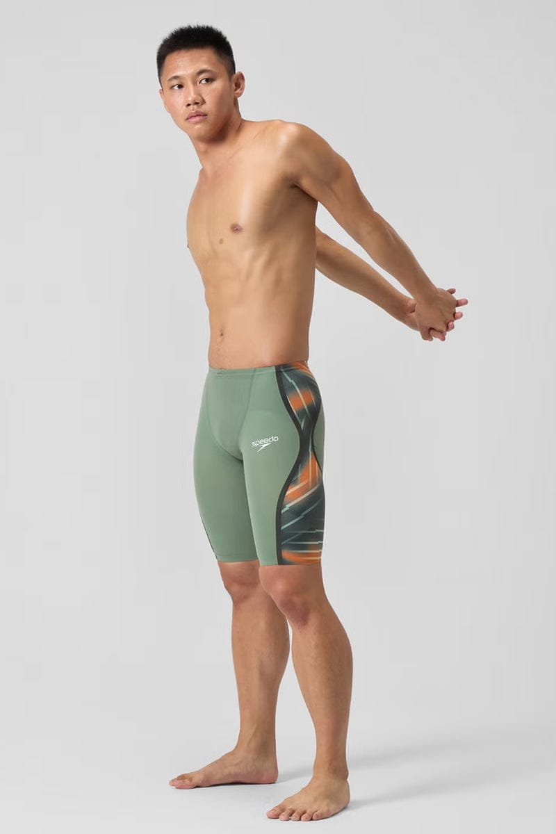 Speedo - Men's Fastskin LZR Pure Intent 2.0 High Waist Jammer - Green/Orange