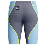 Speedo - Men's Fastskin LZR Pure Intent 2.0 High Waist Jammer - Grey Lead/Acadia Blue/Hyper Yellow