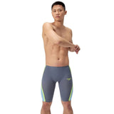 Speedo - Men's Fastskin LZR Pure Intent 2.0 High Waist Jammer - Grey Lead/Acadia Blue/Hyper Yellow