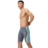 Speedo - Men's Fastskin LZR Pure Intent 2.0 High Waist Jammer - Grey Lead/Acadia Blue/Hyper Yellow