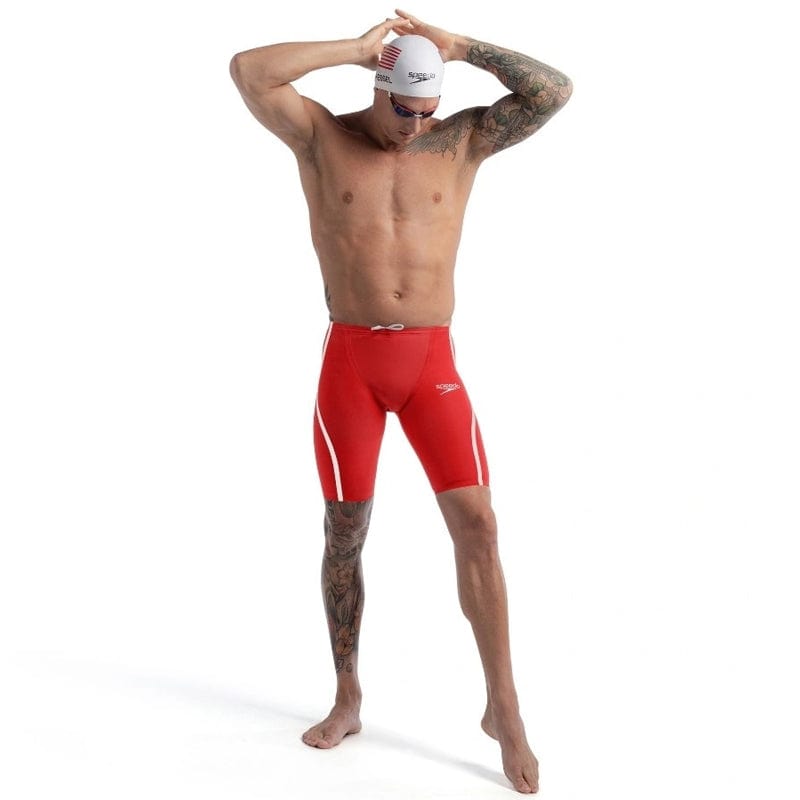 Speedo - Men's Fastskin LZR Pure Intent 2.0 High Waist Jammer - Red/White