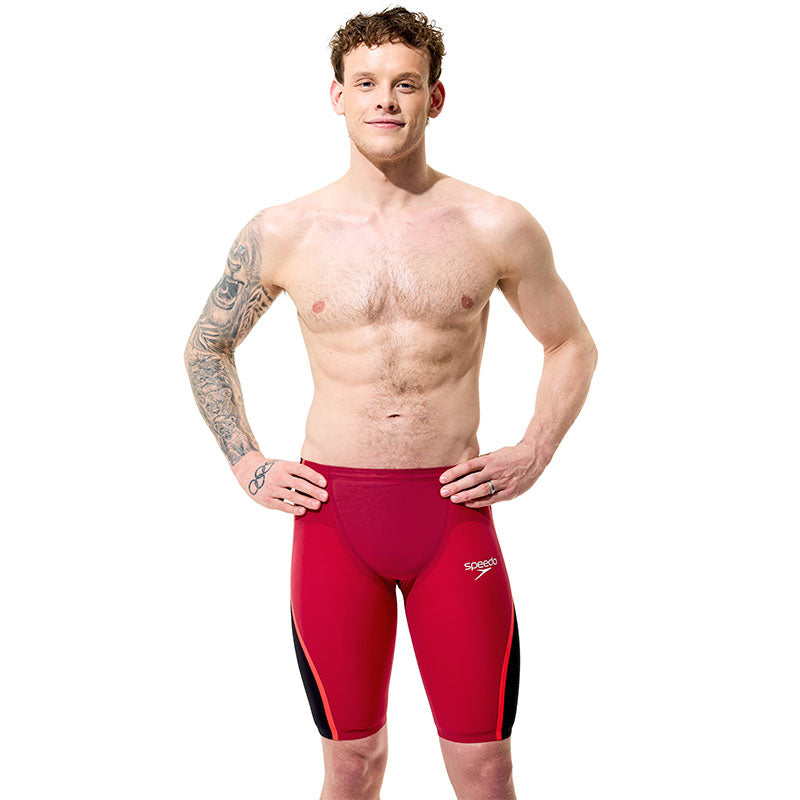 Speedo - Men's Fastskin LZR Pure Intent 2.0 High Waist Jammer - Regal Red/Black/Flare Ml