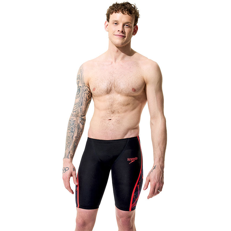 Speedo - Men's Fastskin LZR Pure Intent 2.0 Jammer - Black/Black Ember/Flare Ml