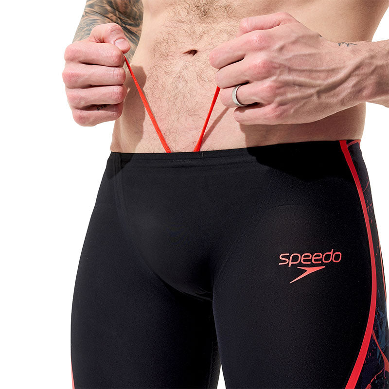 Speedo - Men's Fastskin LZR Pure Intent 2.0 Jammer - Black/Black Ember/Flare Ml