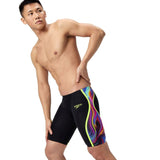 Speedo - Men's Fastskin LZR Pure Intent 2.0 Jammer - Black/Molten Blur/Hyper Yellow