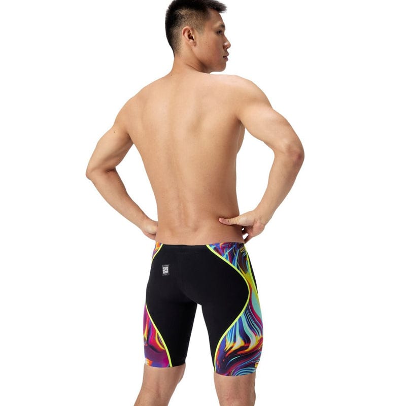 Speedo - Men's Fastskin LZR Pure Intent 2.0 Jammer - Black/Molten Blur/Hyper Yellow