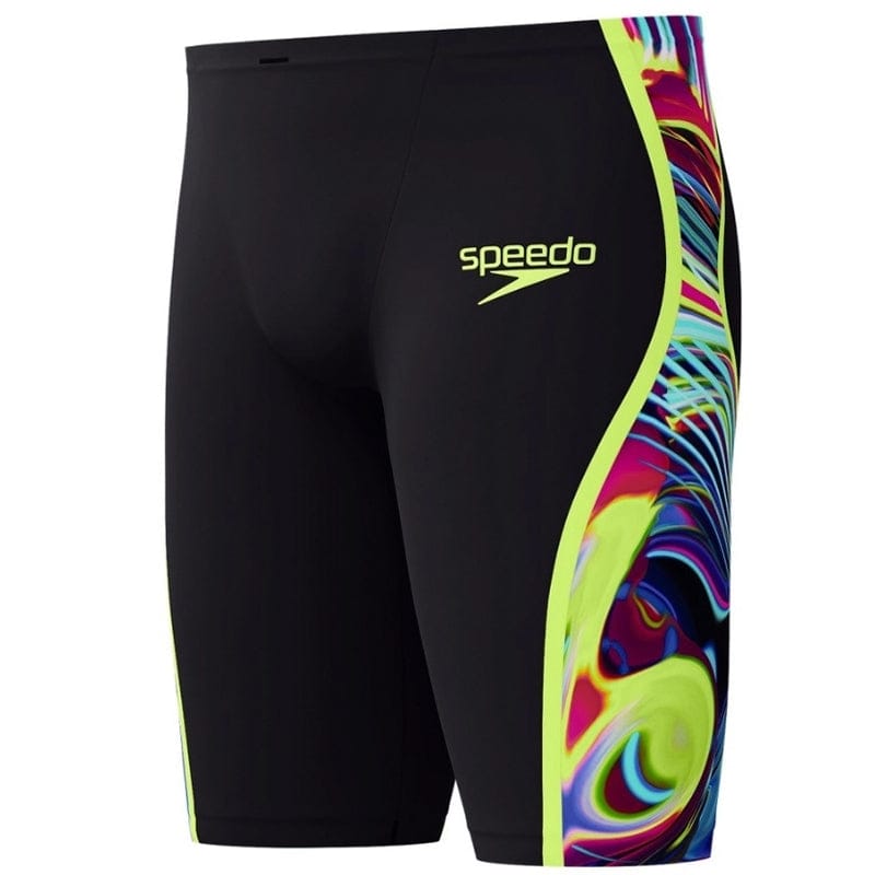 Speedo - Men's Fastskin LZR Pure Intent 2.0 Jammer - Black/Molten Blur/Hyper Yellow