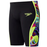 Speedo - Men's Fastskin LZR Pure Intent 2.0 Jammer - Black/Molten Blur/Hyper Yellow