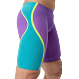 Speedo - Men's Fastskin LZR Pure Intent 2.0 Jammer - Galaxy Grape/Mayan Blue/Hyper Yellow