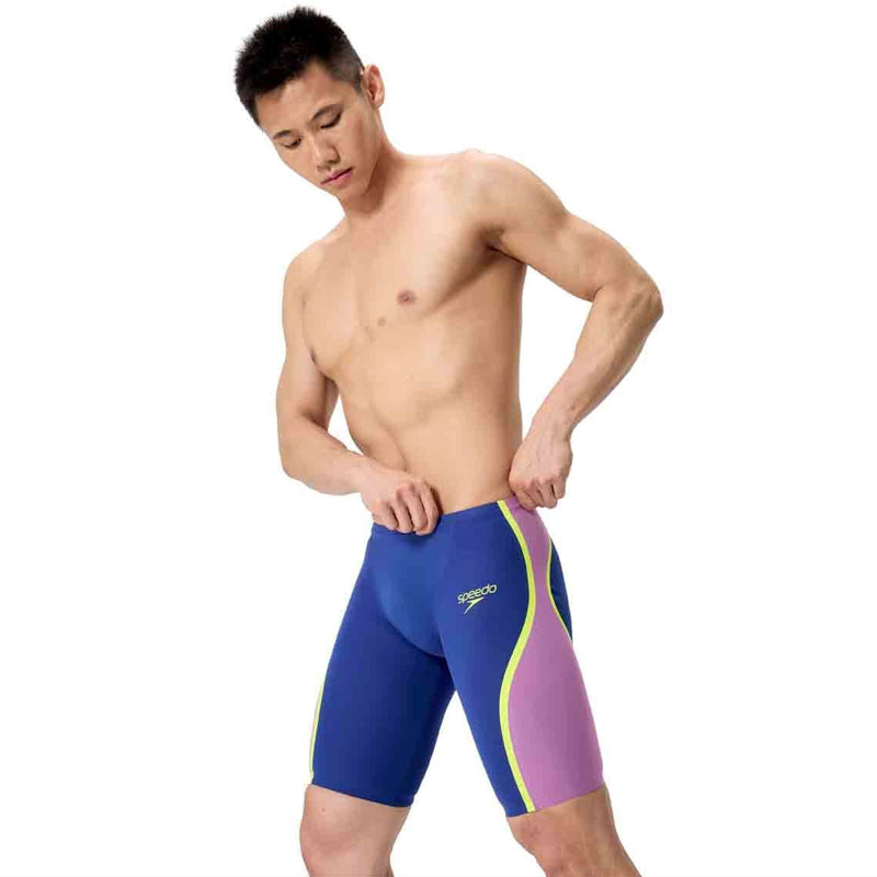 Speedo - Men's Fastskin LZR Pure Intent 2.0 Jammer - Noble Navy/Jelly/Hyper Yellow