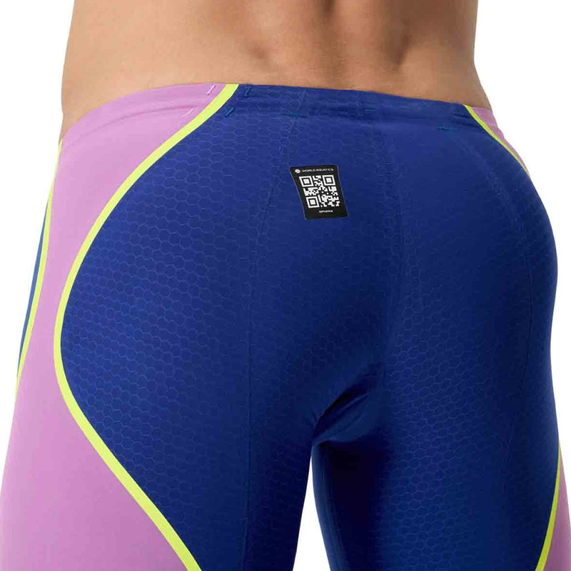 Speedo - Men's Fastskin LZR Pure Intent 2.0 Jammer - Noble Navy/Jelly/Hyper Yellow