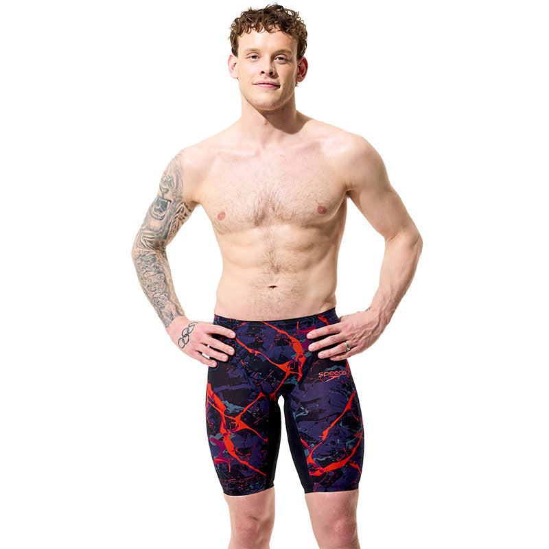 Speedo - Men's Fastskin LZR Pure Valor 2.0 High Waisted Jammer - Black Ember/Black Ml