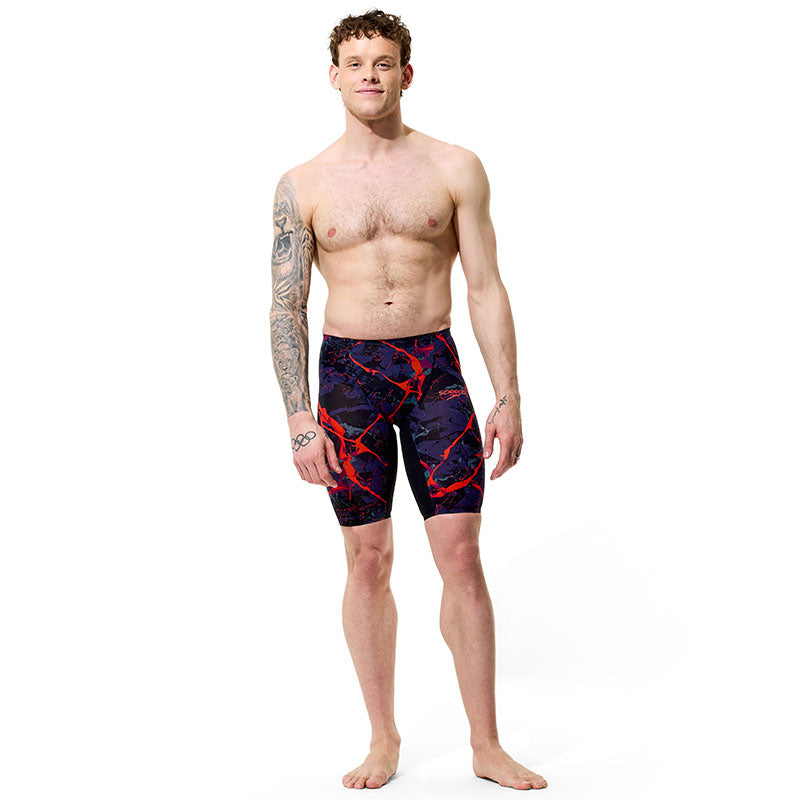 Speedo - Men's Fastskin LZR Pure Valor 2.0 High Waisted Jammer - Black Ember/Black Ml