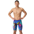 Speedo - Men's Fastskin LZR Pure Valor 2.0 High Waisted Jammer - Dark Blue/Pink
