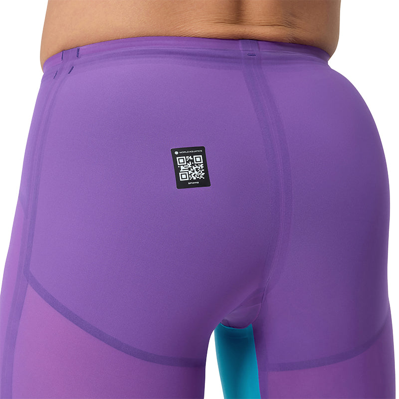 Speedo - Men's Fastskin LZR Pure Valor 2.0 High Waisted Jammer - Galaxy Grape/Mayan Blue