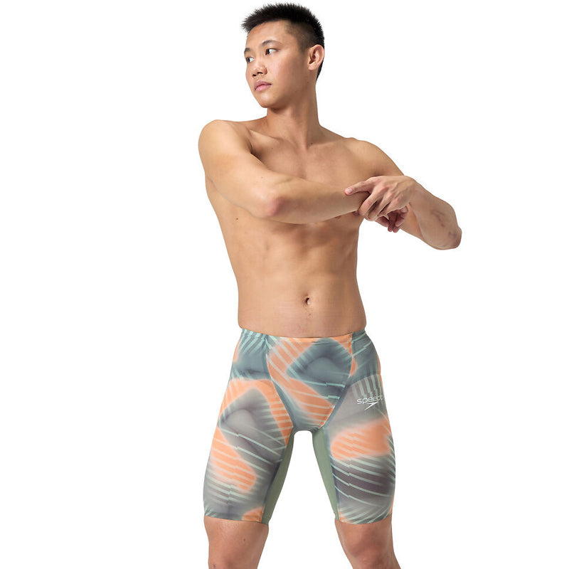 Speedo - Men's Fastskin LZR Pure Valor 2.0 High Waisted Jammer - Green/Orange