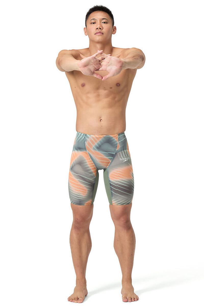 Speedo - Men's Fastskin LZR Pure Valor 2.0 High Waisted Jammer - Green/Orange