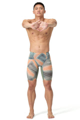 Speedo - Men's Fastskin LZR Pure Valor 2.0 High Waisted Jammer - Green/Orange