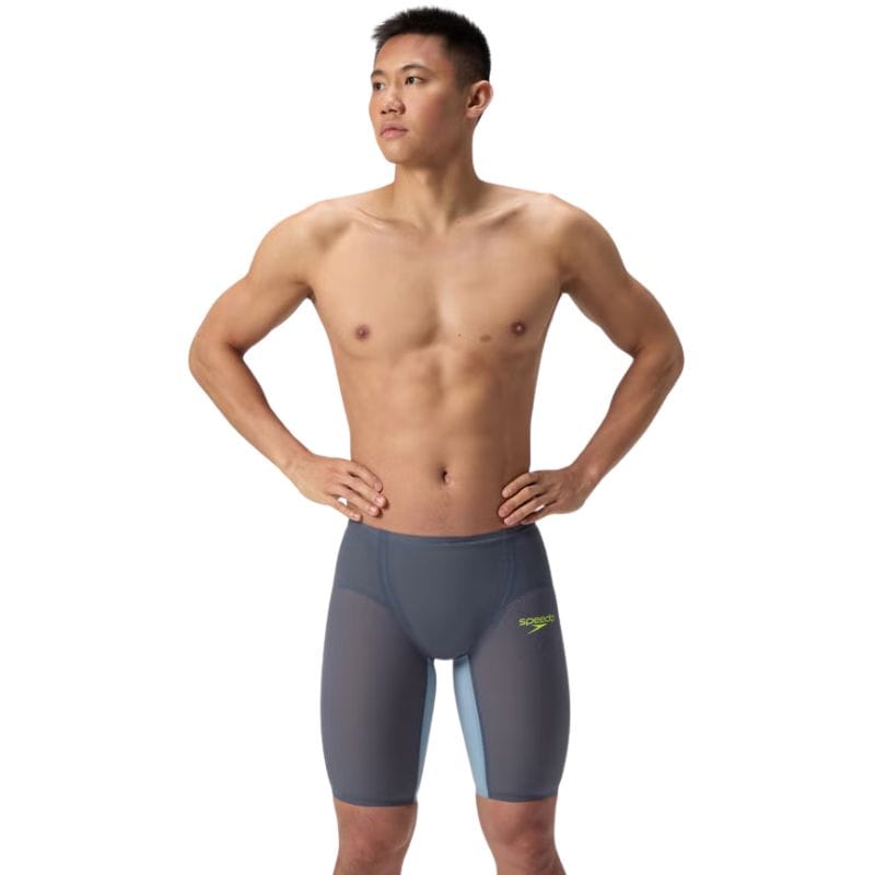 Speedo - Men's Fastskin LZR Pure Valor 2.0 High Waisted Jammer - Grey Lead/Acadia Blue