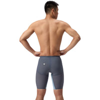 Speedo - Men's Fastskin LZR Pure Valor 2.0 High Waisted Jammer - Grey Lead/Acadia Blue