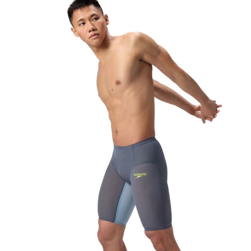Speedo - Men's Fastskin LZR Pure Valor 2.0 High Waisted Jammer - Grey Lead/Acadia Blue