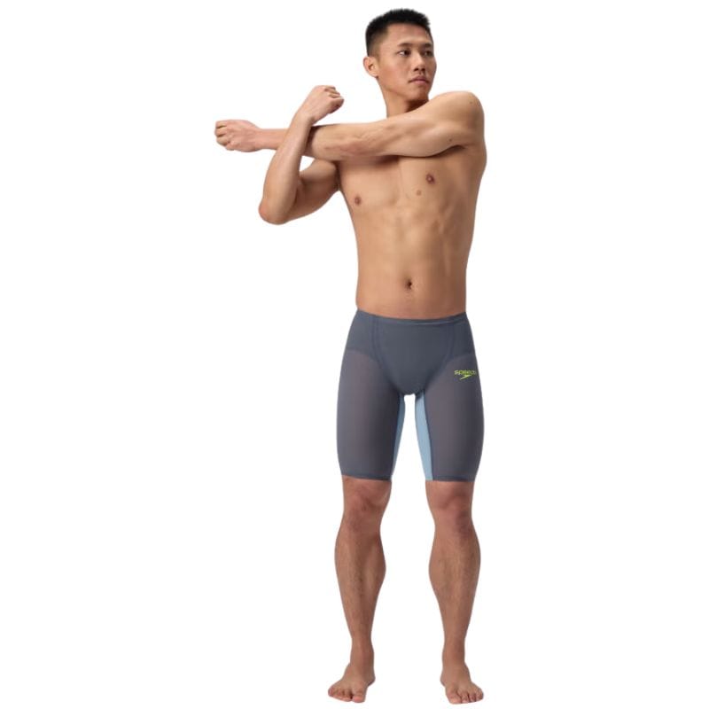 Speedo - Men's Fastskin LZR Pure Valor 2.0 High Waisted Jammer - Grey Lead/Acadia Blue